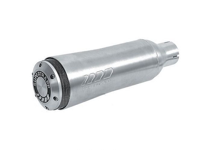 12-Inch Slip-On Exhaust Muffler – Steel Silencer For Cafe Racer, Dual Sport, Motorcycle