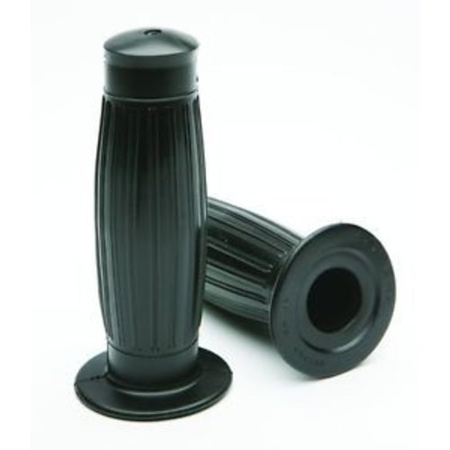 Emgo Beston Cafe Racer Poignées de Guidon Noires - Paire Authentique Fabriquée au Japon pour Guidons 7/8" (22 mm), Environ 135 mm de Long