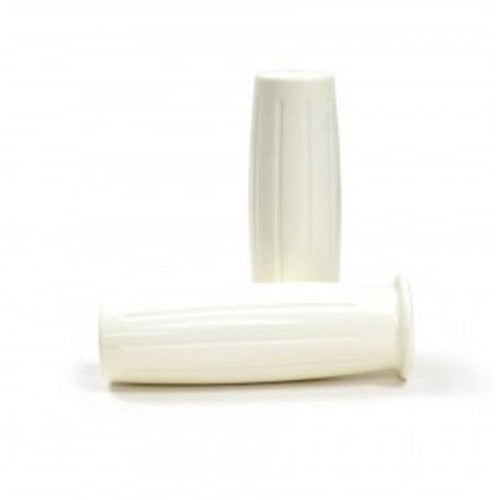 Emgo Amal Style Cafe Racer Manopole Bianche 22 mm (7/8") Manubrio - Coppia, 11,43 cm (4,5") Lunghezza