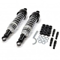 Black & Chrome Cafe Racer Ammortizzatori Type 3 - Attacco Occhiello/Occhiello, 325 mm e 335 mm