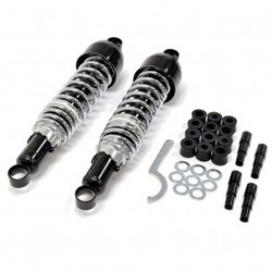 Black & Chrome Cafe Racer Shock Absorbers Type 3