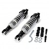 Emgo Amortiguadores Black & Chrome Type 4 365 mm Montaje Ojal/Horquilla para Honda CB650SC (1982), CB750F/K (1979-1982), CB900F (1981-1982), CBX (1979-1982) & CB1100F (1983)