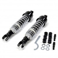 Black & Chrome Stoßdämpfer Type 4 365 mm Auge/Gabelkopf-Halterung für Honda CB650SC (1982), CB750F/K (1979-1982), CB900F (1981-1982), CBX (1979-1982) & CB1100F (1983)