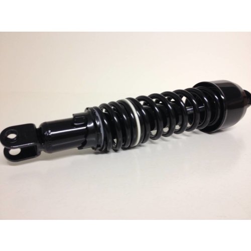 Emgo Amortiguadores Cafe Racer Negros Type 2 - Gloss Black, Fijación Eye/Clevis, 340 mm o 365 mm, con Kit de Montaje para Honda CB/CBX (CB650SC/CB750F/CB900F/CBX1000/CB1100F) 1979-1983