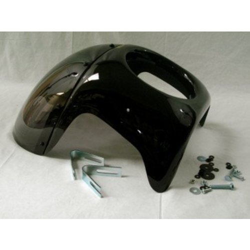 Emgo Viper Cafe Racer Verkleidungsset in Gloss Black mit getöntem Windschild und universellem Montageset