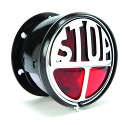 Miller Replica Piloto Freno/Trasero con Luz de Matrícula Integrada, 12V, 70 mm de Diámetro x 50 mm de Profundidad