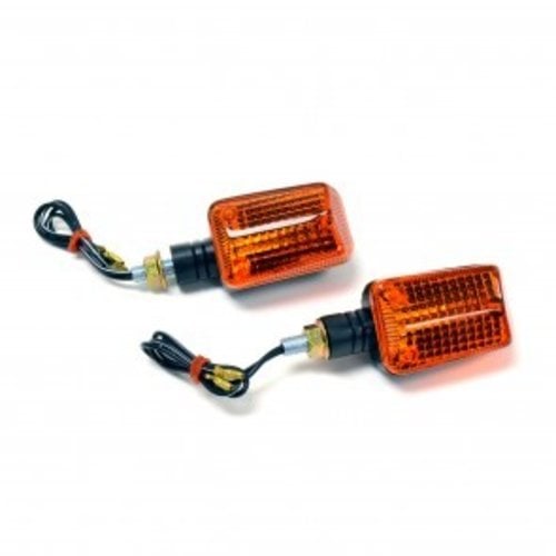 JMP Square Turn signal Set  Black & Orange  E-marked