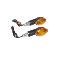 CAT EYE Mini Set de Intermitentes Ámbar / Negro 12V 21W BAY9S Bombilla Halógena
