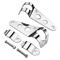 Chroom Koplamphouders Set voor 30mm tot 38mm Vorkbuizen - Cafe Racer Retro Style