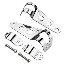 Chrome Headlight Brackets 30-38mm Cafe Racer Set