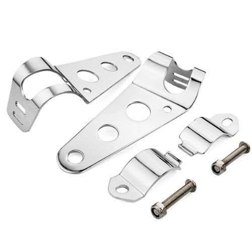 Emgo Chroom Koplamphouders Set voor 30mm tot 38mm Vorkbuizen - Cafe Racer Retro Style