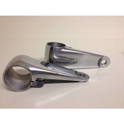 Emgo Supports de Phare en Aluminium Poli Avec Cales Pour Tubes de Fourche 35/39/41 mm