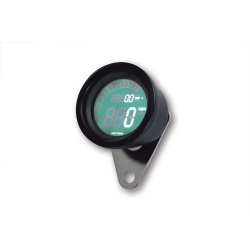 Daytona Digital Speedo & Tachometer VELONA with Black Housing, 60 mm, Includes Mounting Bracket