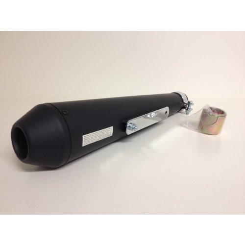 Emgo Megaton Silencieux Universel Acier Noir - Variable 38-44.5mm, Longueur 435mm