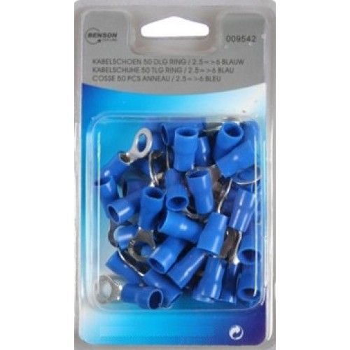 Cable Lug 50 Piece Female Ring // 2.5=>6 Blue