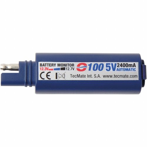 Tecmate Cargador USB universal Optimate, conexión SAE