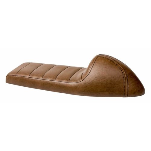 C.Racer Upholstered Cafe Racer Seat Tuck N' Roll Rustic Brown 58