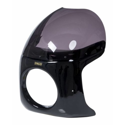 Emgo Set de Carénage Viper Cafe Racer en Gloss Black avec Bulle Teintée et Kit de Montage Universel
