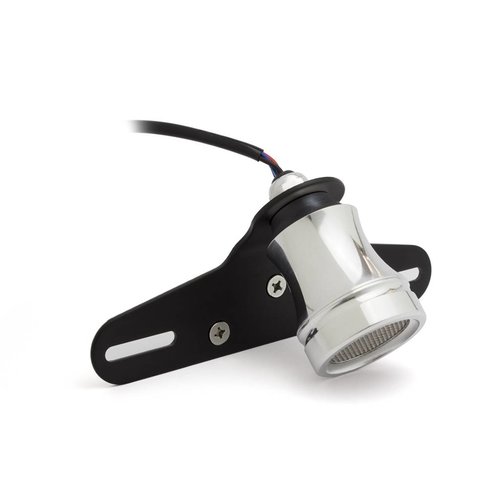 Feu arrière Café Racer avec grille et support de plaque poli