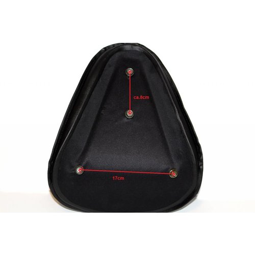 Bobber Seat mit Halterung + Feder - Slim Line Schwarz