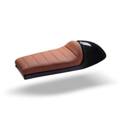 Selle Café Racer Tuck N' Roll coutures marron chocolat type 109