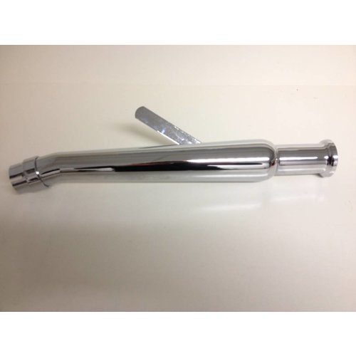 Emgo Classic Cafe Racer Tulip Megaphone Silencer 51 cm Chrome with 35 mm - 45 mm Reducers and 48 mm Type 3 DB Killer