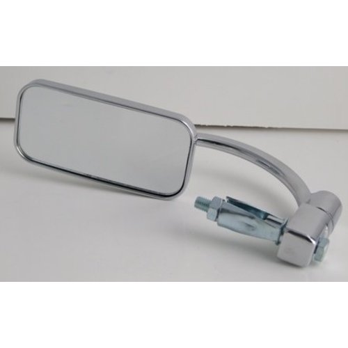 Emgo Specchio Rettangolare Cromato per Estremità Manubrio 22 mm / 7/8"