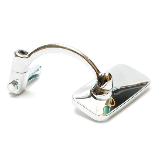Emgo Chromen Rechthoekige Stuureindspiegel voor 22 mm / 7/8" Stuur