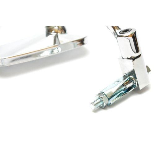 Emgo Bar End Rectangular Mirror - Chrome