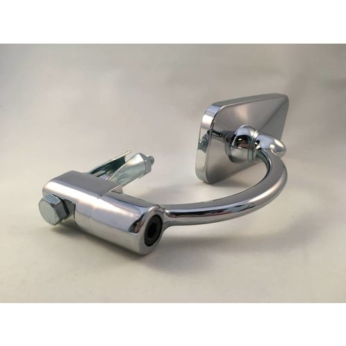 Emgo Chromen Rechthoekige Stuureindspiegel voor 22 mm / 7/8" Stuur