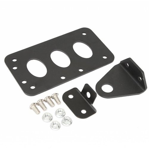 Support de plaque noir + éclairage type "Bullet"