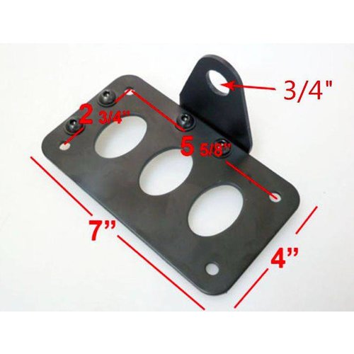 Support de plaque chromé + éclairage type "Bullet"