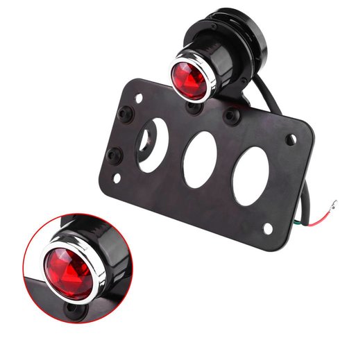 Support de plaque + éclairage type Lucas Black