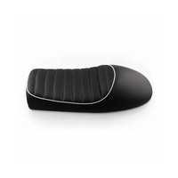 Selle noire & blanche Café Racer Tuck N' Roll