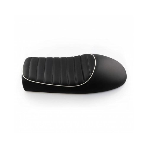 Selle noire & blanche Café Racer Tuck N' Roll