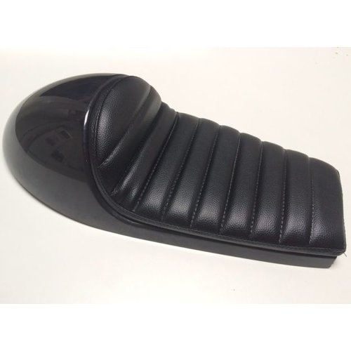 Selle noire classique Café Racer, fin rembourrage