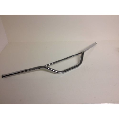 Emgo Braced Chrome Moto Cross Tracker Handlebar 80 cm x 22 mm (7/8 Inch), 14 cm Rise, 12.7 cm Pullback
