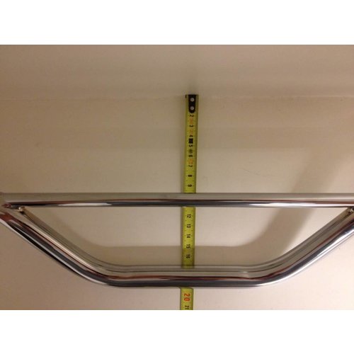 Emgo Guidon Moto Cross Tracker Chromé Renforcé 80 cm x 22 mm (7/8 Pouce), 14 cm de Rise, 12,7 cm de Pullback