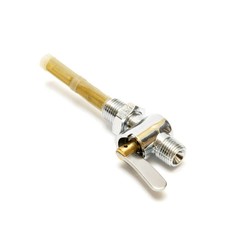 Rubinetto Benzina Cromato con Filettatura 1/4 di Pollice x 1/4 di Pollice per Serbatoio Norton Commando