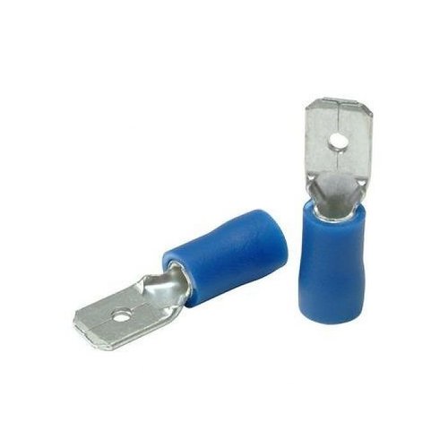 Cable Lug 50 Piece Male Flat// 2.5=>6.3 Blue