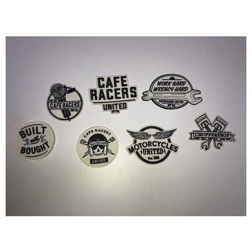 Biker Rock n Roll avant moto bascule - Ecusson thermocollant, Taille: 9 x  4,2 cm | Catch the Patch - votre boutique de patchs et de thermocollants