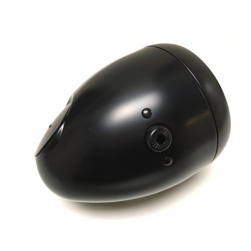 Daytona 5.75" Vintage Headlight With Gauge Hole Black