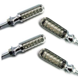 Set Aluminium LED-Blinker Chrom