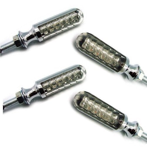 Set Aluminium LED Indicators Chrome