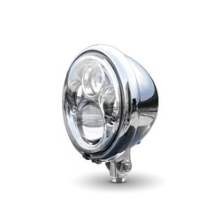 5,75" CREE QUAD LED Bates Style Koplamp Bottom Mount Chrome