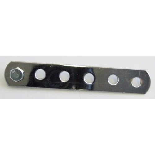 Emgo Cafe Racer Style Muffler Bracket Chrome Plated, 15 cm (approx. 5.75 in / 6 in) with 6 Pre-Drilled Holes