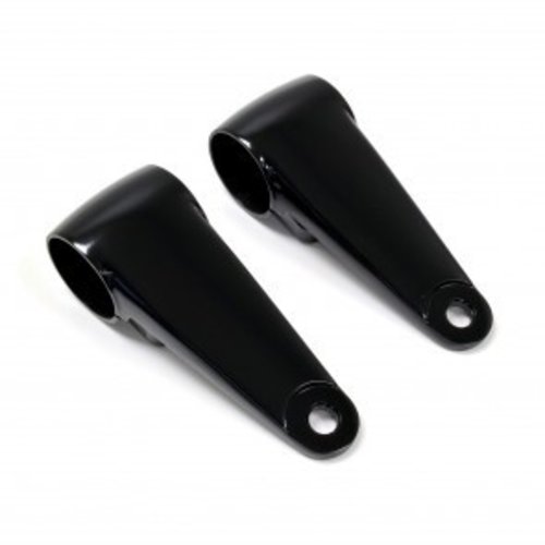 Emgo Soportes de Faro de Aluminio Negro para Tubos de Horquilla 35/39/41 mm con Separadores
