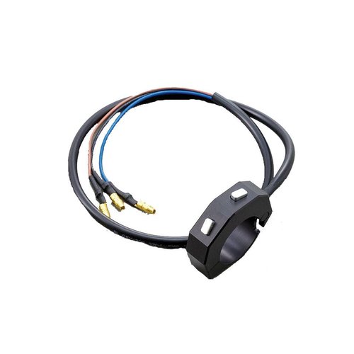 Daytona Interruttore CNC 2 Pulsanti Nero Sinistro con Corpo in Metallo per Manubrio 22 mm e 1"