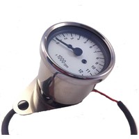1: 7 Mechanical (cable) Tachometer White / Chrome