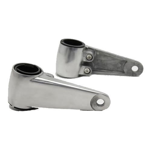 Emgo Supports de Phare en Aluminium Poli Avec Cales Pour Tubes de Fourche 35/39/41 mm